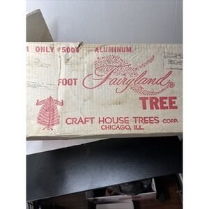 Vintage Craft House 4ft Fairyland Christmas Tree #5004 Aluminum Silver Branches